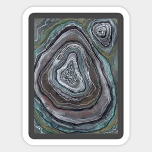 Warm Earth Handpainted Marble Stone Art Sticker